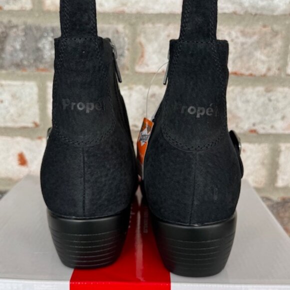 PROPET WOMENS MEMPHIS ROUND TOE ZIPPERED CASUAL BOOTS ANKLE 7-X Wide (2E) - Picture 4 of 13